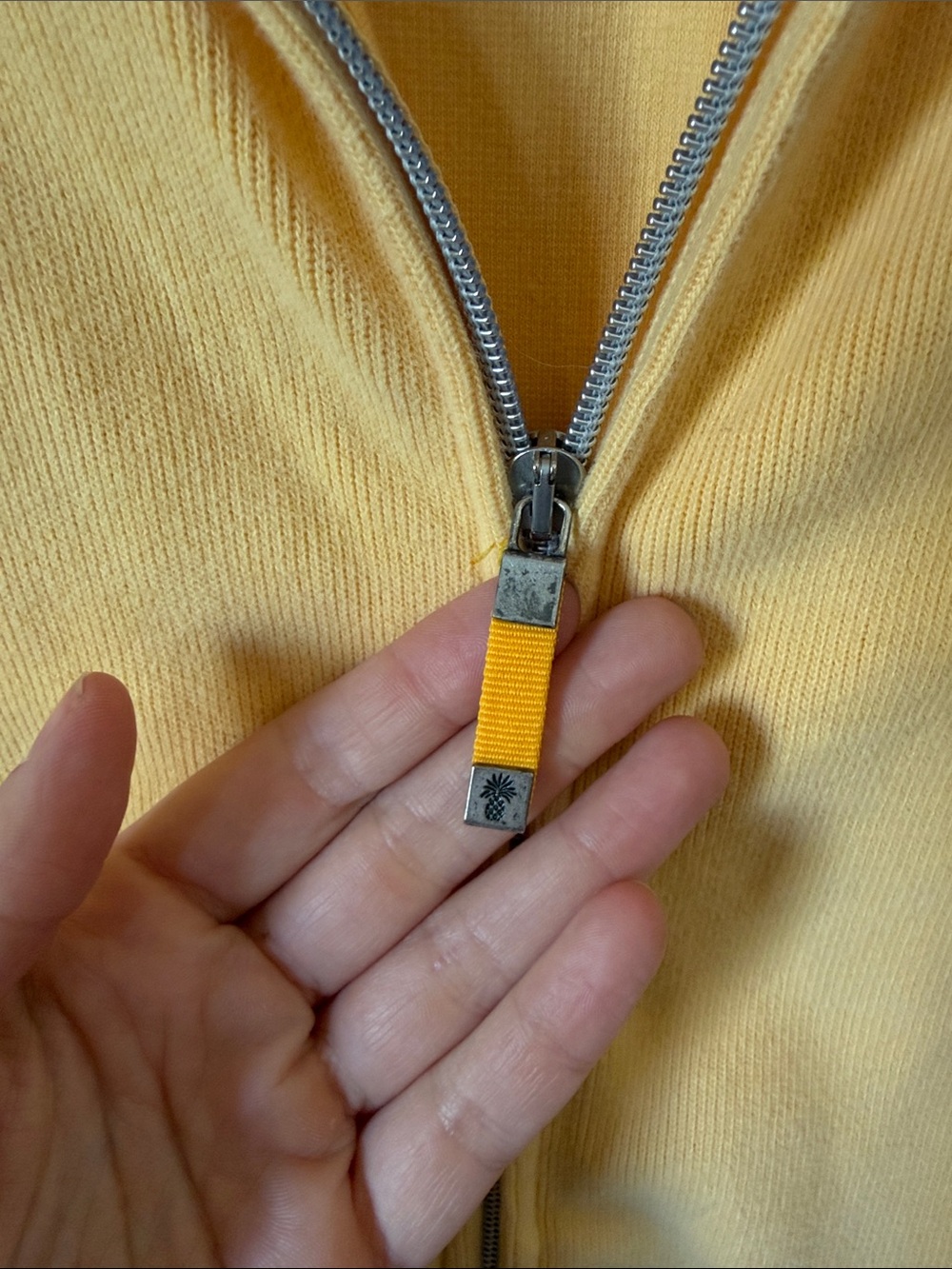 SOLD ⬇️⭐️ Tommy Bahama Women’s Pale Yellow Full-Zip Sweater Jacket Size L - Picture 4 of 8